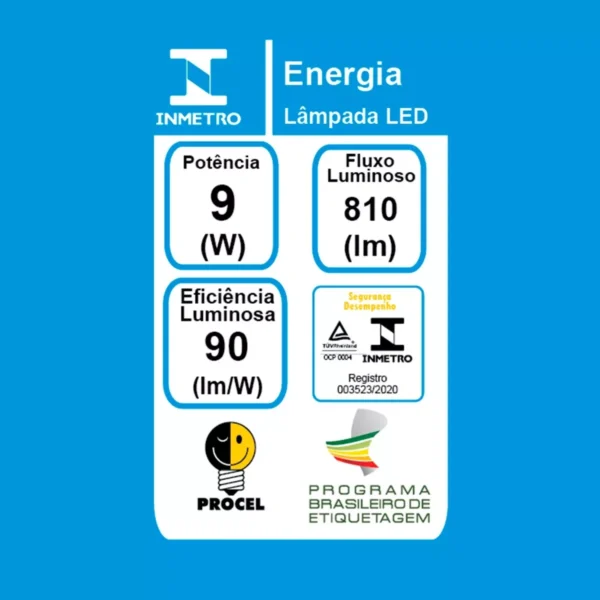 KIT 10 Unidades Lâmpada Led 9w Branco Frio 6500k Bulbo E27 - Image 6