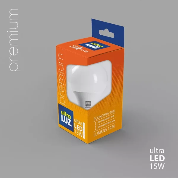 Lâmpada Led 15w 6500k Bulbo E27 Branco Frio Bivolt Ultraluz - Image 2