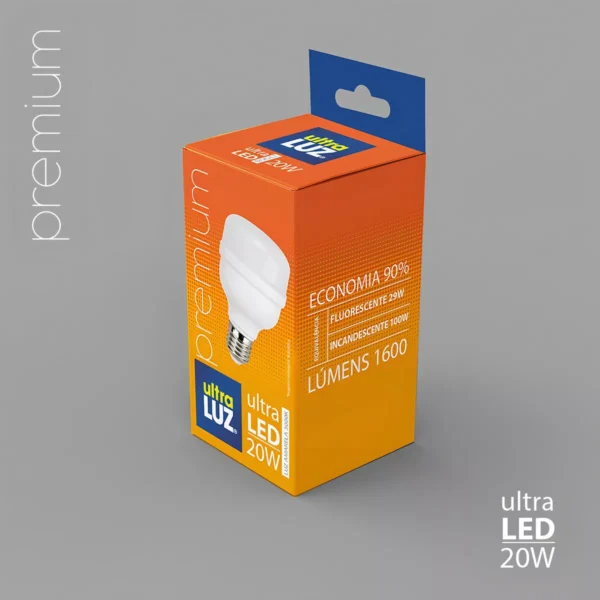 Lâmpada Led 20w 6500k Bulbo E27 Branco Frio Bivolt Ultraluz - Image 5