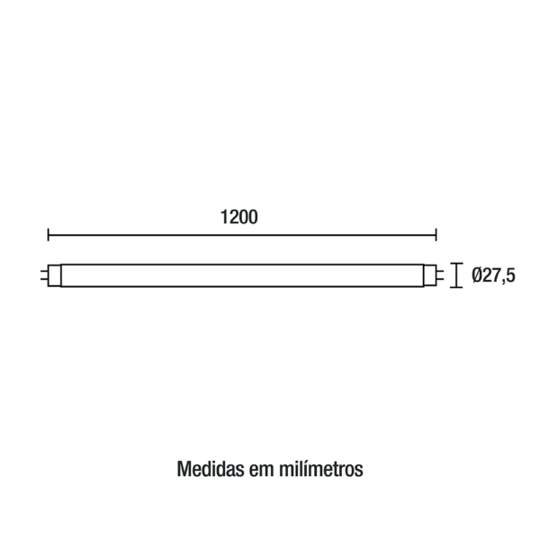Lâmpada Led 18w Tubular T8 120cm 6500k Branco Frio Bivolt - Image 4