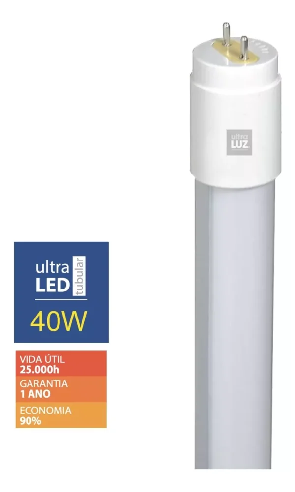 Lâmpadas Led Tubular 40w T8 4000k 240cm Bivolt - Image 2
