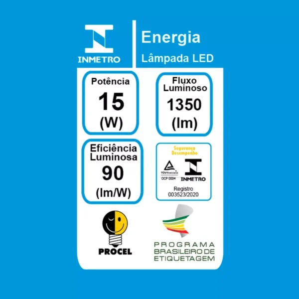 Kit 10 Lâmpada Led 15w 6500k Bulbo E27 Branco Frio Bivolt - Image 8