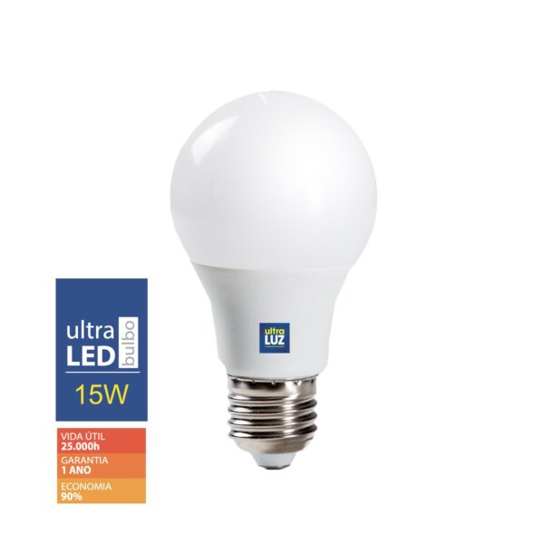 Kit 20 Lâmpada Led 15w 6500k Bulbo E27 Branco Frio Bivolt - Image 5