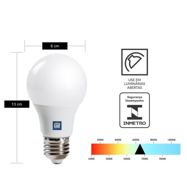 Kit 20 Lâmpada Led 15w 6500k Bulbo E27 Branco Frio Bivolt - Image 4
