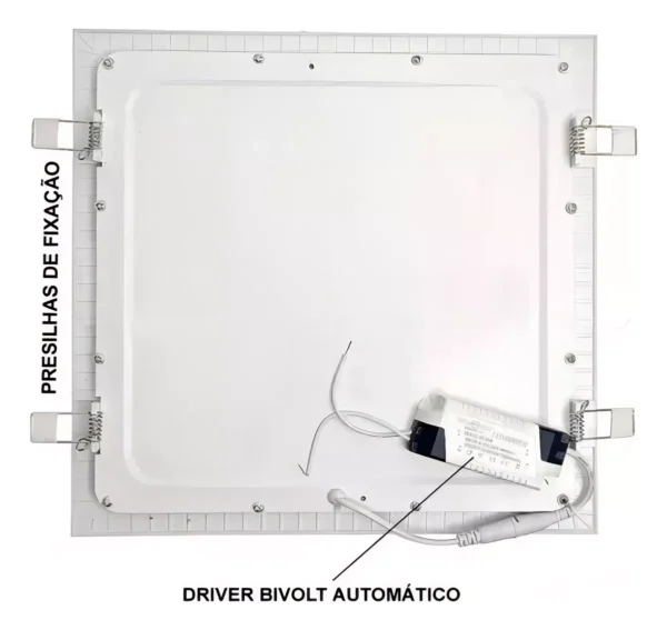 Painel Plafon Ultraluz Led 12w Embutir Branco Frio Bivolt - Image 4