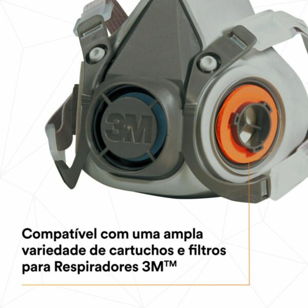 Respirador Reutilizável Semifacial 3M 6200 Médio Ca 4115 Completo - Image 4