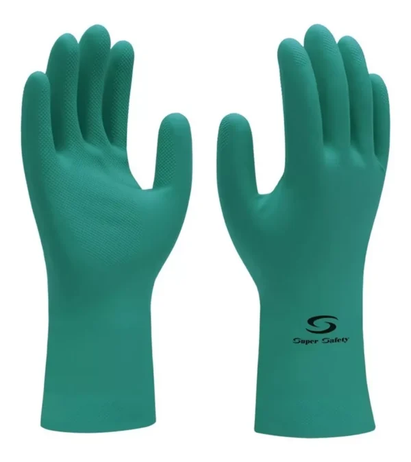 Luva Nitrílica Nitrogreen Tamanho 9 Super Safety CA 33334