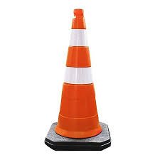 CONE 75CM LRJ/BRA COM BASE DE BORRACHA