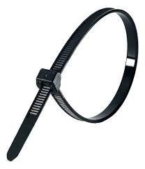 ABRACADEIRA NYLON PRETA 4.8 X 300 C/50