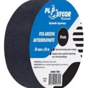 FITA ANTIDERRAPANTE PRETA 50MM X 30M - PLASTCOR PRETO