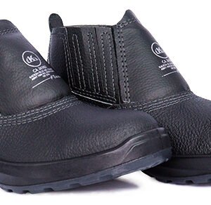 BOTINA ELÁSTICO BICO DE PVC PRETO FLEX KADESH