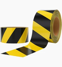 FITA ZEBRADA 70mm x 200M PRETO / AMARELO PLASTCOR