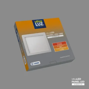 PAINEL LED QUADRADO SOBREPOR 18W BIVOLT 4000K