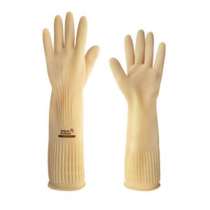 LUVA LATEX PUNHO LONGO VOLK RANHURADA CA15100 TAM G