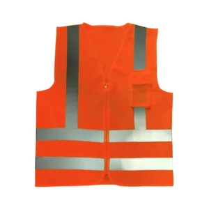 COLETE REFLETIVO VOLK C/ 1 BOLSO LARANJA
