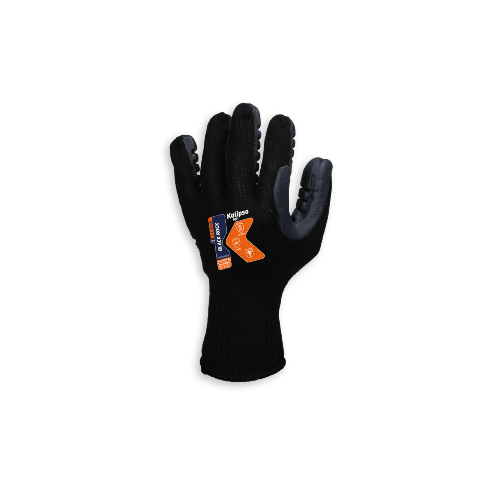 LUVA ANTI-VIBRAÇÃO KALIPSO BLACK ROCK T G/09 - Imagem 3