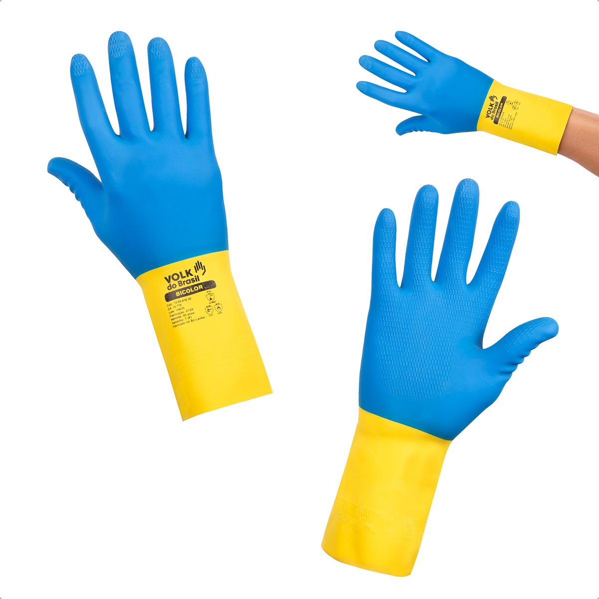 LUVA VOLK LÁTEX E NEOPRENE BICOLOR STD CA 16779 T M/08 - Imagem 3