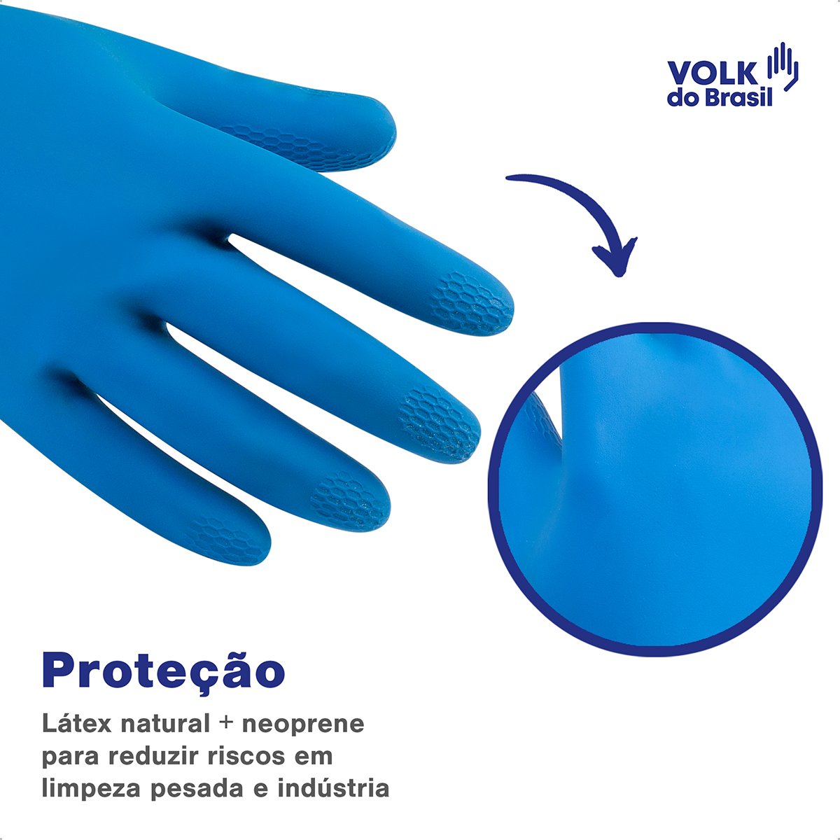 LUVA VOLK LÁTEX E NEOPRENE BICOLOR STD CA 16779 T M/08 - Imagem 4