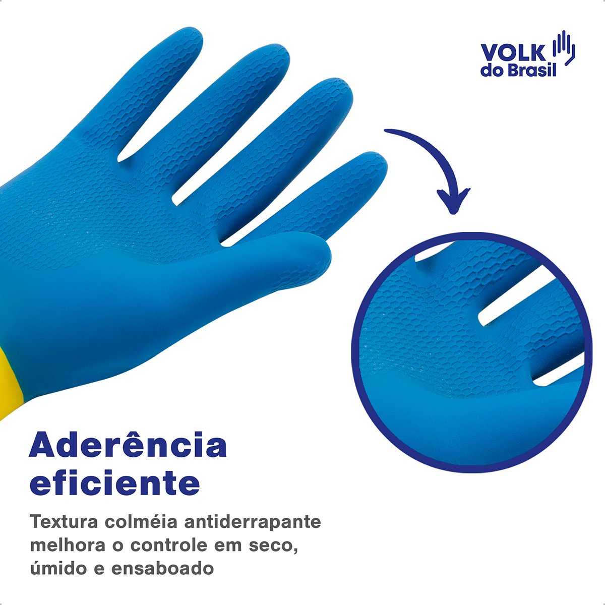 LUVA VOLK LÁTEX E NEOPRENE BICOLOR STD CA 16779 T M/08 - Imagem 5